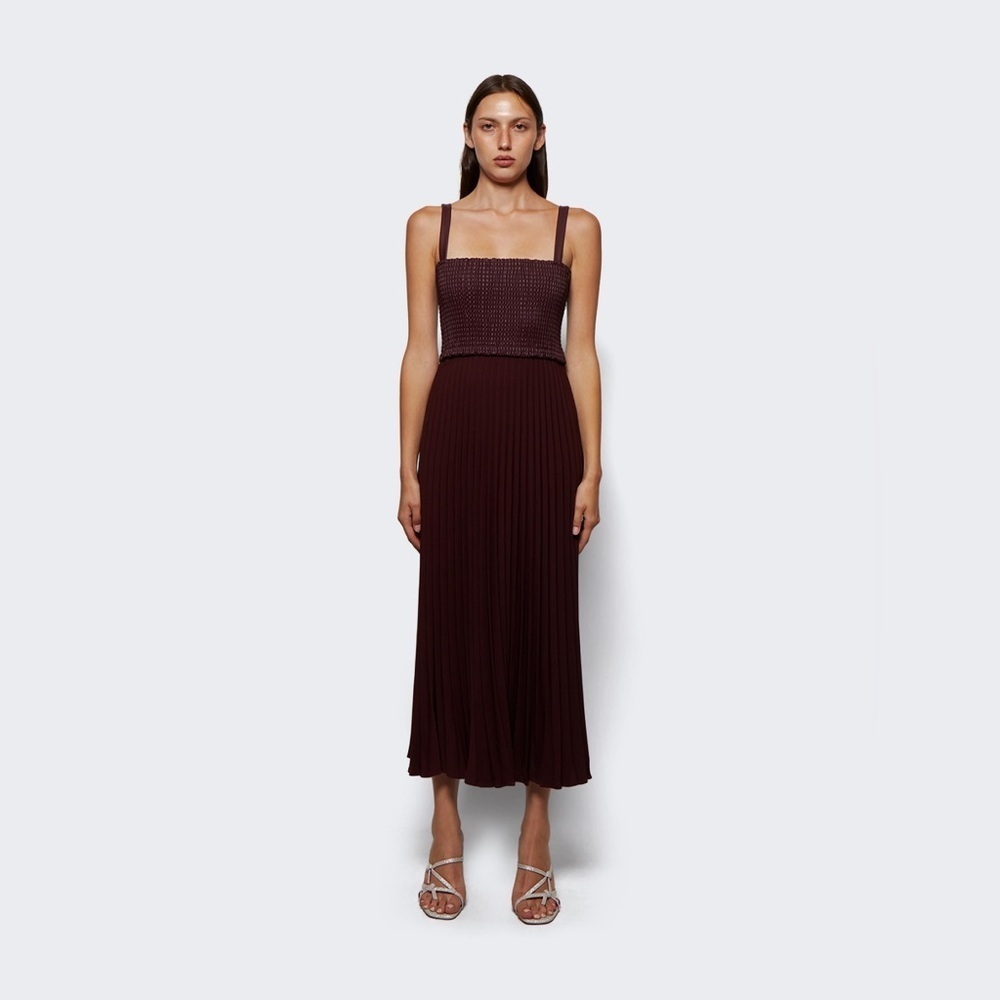NWOT Proenza Schouler White Label Pleated Tank Dress in Plum size 4